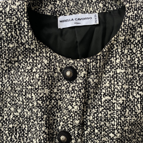 Mirella Cavorso black and white silk jacket, size 8 (?). - Picture 5 of 9